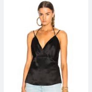 - L'AGENCE
Carlotta Top NWT Retail 245.00 Black Silk
